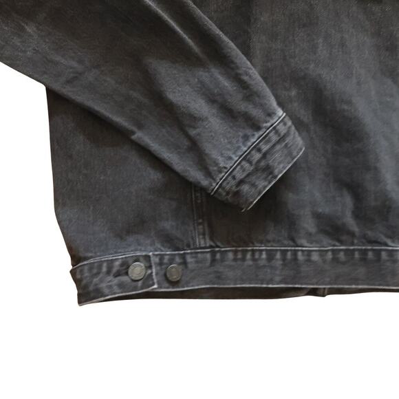 Buffalo David Bitton Black Denim Jacket Distressed Rodeo Western Cowgirl Size M - Picture 8 of 12